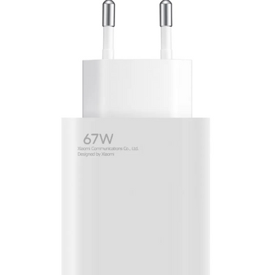 Мережевий зарядний пристрій Xiaomi Wall Charger 67W White + USB-C (BHR6035EU)