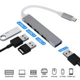 Хаб USB 4в1 Type-C Silver