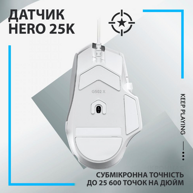 Миша Logitech G502 X White (910-006146)