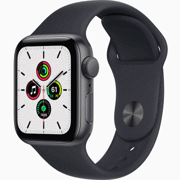 Смарт-годинник Apple Watch SE GPS 40mm Space Gray Aluminum Case w. Midnight S. Band (MKQ13)
