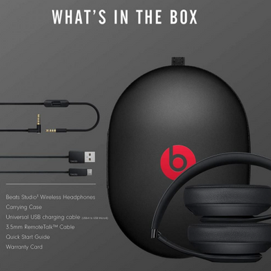 Навушники з мікрофоном Beats by Dr. Dre Studio3 Matte Black (MX3X2/MQ562) (Open box)