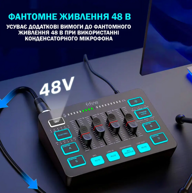 Мікшерний пульт Fifine SC3 Black, Білий