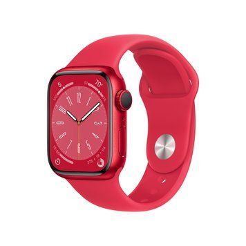Apple Watch Series 8 GPS 41mm (PRODUCT)RED Aluminum Case with (PRODUCT)RED Sport Band (MNUG3LL/A)