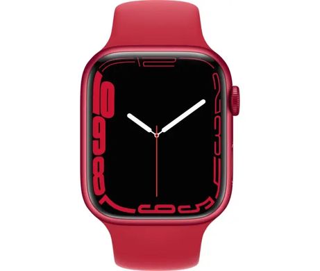 Смарт-годинник Apple Watch Series 7 GPS 45mm PRODUCT RED Aluminum Case With PRODUCT RED Sport Band (MKN93)